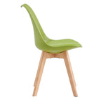 Sillas de comedor MCC Direct en juego de 4 piezas, sillas de cocina, sillas de oficina, silla de concha de diseño, "Eva" disponible en 7 colores de moda