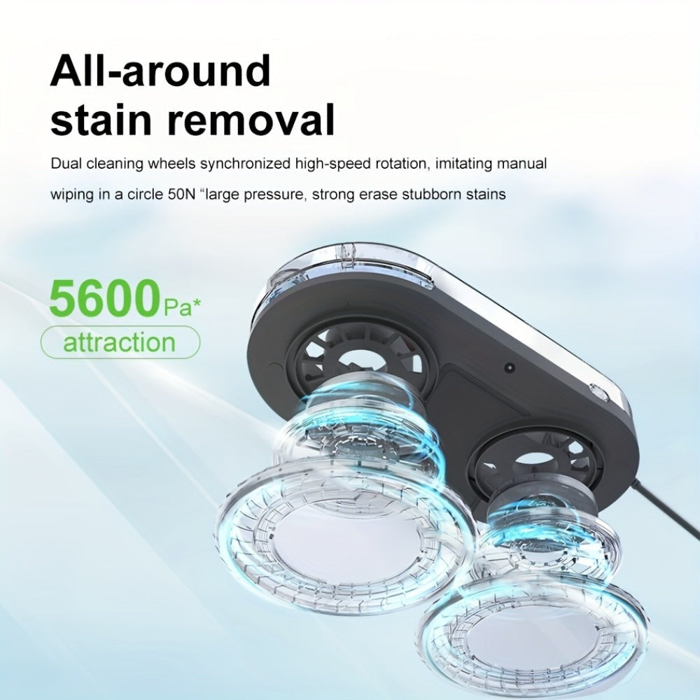 Puruikai 02 Almacén Local Robot de Limpieza de Ventanas Inteligente Rociador Automático de Agua Control Remoto Robot Eléctrico de Limpieza de Vidrios con Planificación de Alto Succión Anti Caída Seguro y Confiable Ahorro de Tiempo y Esfuerzo Limpieza de V