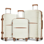 1/3 piezas de 20 pulgadas, 24 pulgadas y 28 pulgadas, maleta KONO, carrito, estuche de viaje - polipropileno, ligero, carcasa dura, 4 ruedas giratorias dobles y cerradura TSA