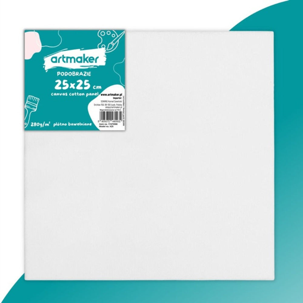 Set Completo de Pintura Artmaker para Niños con Caballete de Madera 50 CM, Lienzo de Pintura 25x25 CM, 12 Pinturas Acrílicas de 12 ML, 10 Pinceles y Paleta – Regalo Perfecto para Aprender a Pintar para Niños y Niñas – Kit Artístico Creativo para Desarroll