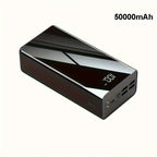 Cargador USB Rápido de Gran Capacidad 50000Mah con Pantalla LED, Linterna y Reserva de Energía de Emergencia - Luz de Camping para Exteriores para iPhone, Android y Dispositivos Digitales, Regalo de Vacaciones