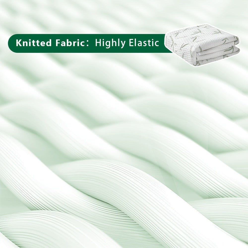 1 protector de colchón de aire 3D de bambú ultrasuave e impermeable - Sábana ajustable transpirable y refrescante, cubierta de colchón adecuada para colchones de hasta 30 cm, perfecta para dormitorios, habitaciones de invitados, residencias y apartamentos