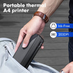 Impresora portátil sin tinta D810B, impresora inalámbrica de viaje, máquina térmica para tatuajes, compatible con papel térmico A4 y carta estadounidense, compatible con teléfonos móviles y portátiles, adecuada para negocios, viajes, oficina y hogar