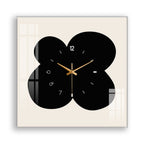 Reloj de pared floral - Pieza de arte única hecha a mano | Reloj de cristal cuadrado de 12 pulgadas | Movimiento silencioso sin tictac | Funciona con pilas | Decoración moderna para el hogar | Ideal para salas de estar, dormitorios y oficinas | Reloj anal