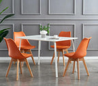 Sillas de comedor MCC Direct en juego de 4 piezas, sillas de cocina, sillas de oficina, silla de concha de diseño, "Eva" disponible en 7 colores de moda