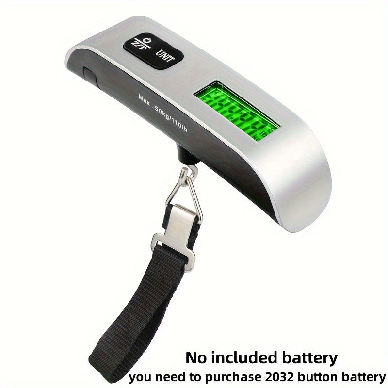 Báscula para equipaje, báscula electrónica, báscula portátil, báscula de gancho, báscula para paquetes, mini báscula colgante de 50 kg, báscula de resorte portátil, báscula de pesca - Batería no incluida