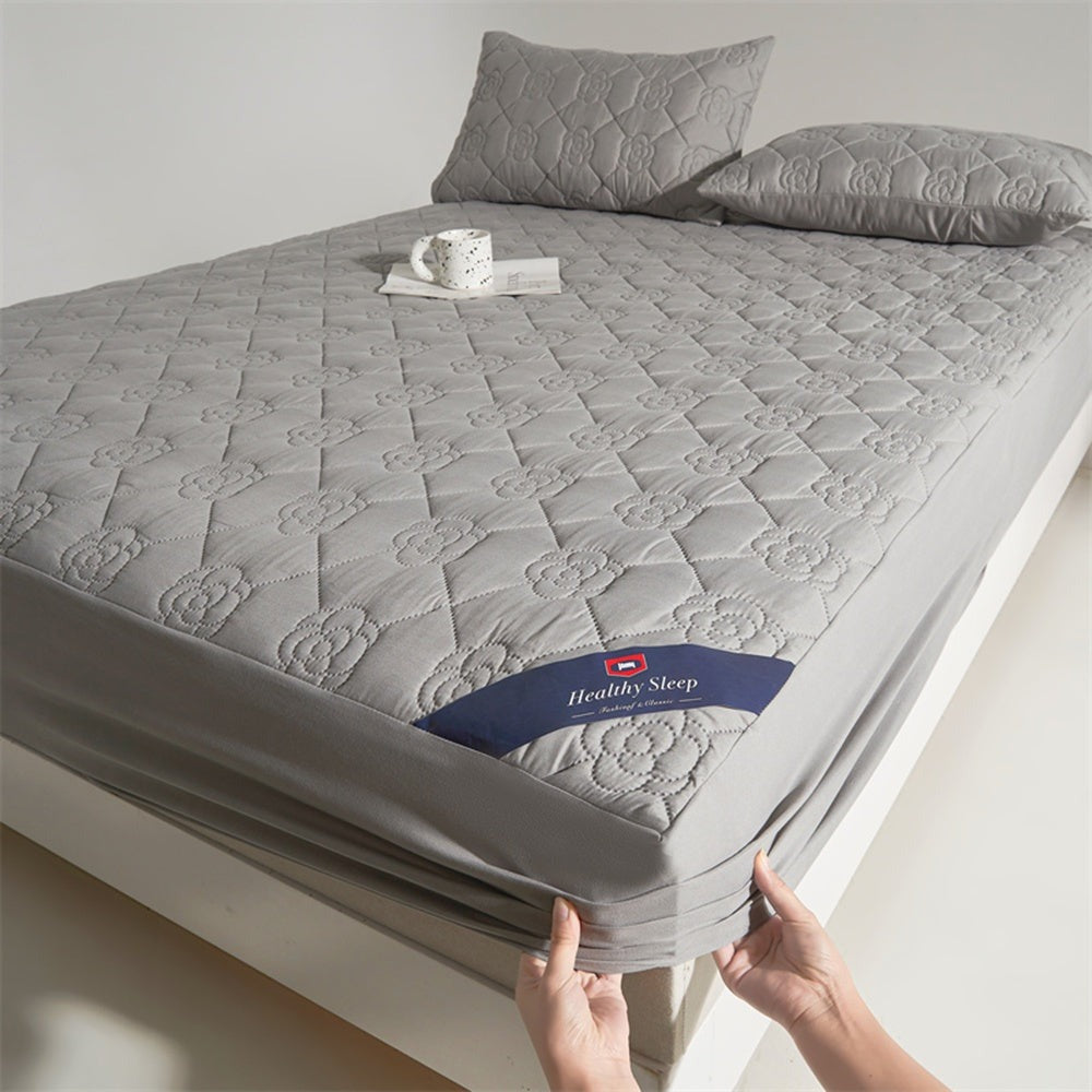 1 Protector de colchón impermeable cómodo, sábana ajustable impermeable suave y transpirable con tecnología Soundwave, funda de colchón de color sólido sin ruido, adecuada para apartamentos, dormitorios, hoteles, habitaciones de invitados y residencias de