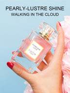 LASTAR Juego de 2 botellas de Eau de Parfum para mujer, 55 ml de perfume Shimmy Pink con delicado aroma floral, 55 ml de elegante botella negra con aroma  y especiado, fragancia de larga duración, regalos de Navidad/Año Nuevo (paquete de 2)
