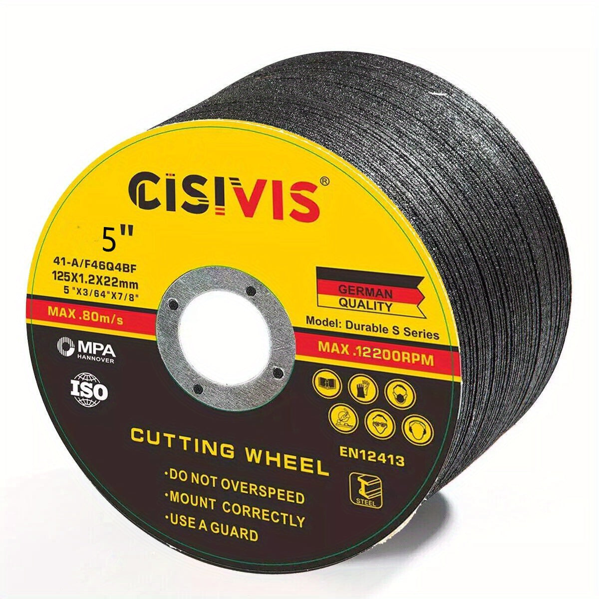 50 unidades 125mm CUCHILLA DE CORTE DE METAL ULTRA FINA 1mm PARA ACERO Y ÁNGULO INOXIDABLE