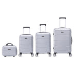 Conjunto de Maletas de Viaje Elegantes: Carcasa Ligera de Abs, Cerradura Numérica, 4 Ruedas Giratorias 360, Asa Telescpica de Aluminio Alloy Juego de Maletas Set Trolley Maleta Cabina ( 8002 NEW)