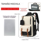 Mochila de Viaje para Cabina de Avion 43x30x18 para Vuelo Barato, Equipaje de Mano y Espaciosa con Compartimento para Zapatos y Mochila Antirrobo Multifuncional para Viajes (266)