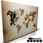 BAKAJI Pizarra Blanca Magnética con 5 Imanes y 1 Marcador, Tablero de Notas Montado en la Pared, Ideal para Cocina, Sala de Estar, Entrada, 60 x 40 cm
