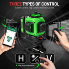 1 Juego de Nivel Láser, 16 Líneas Cruzadas Verdes, Láser 4D, con Batería Recargable, Nivel de Alta Precisión con Función de Nivelación Automática, Perfecto para Construcción y Decoración del Hogar