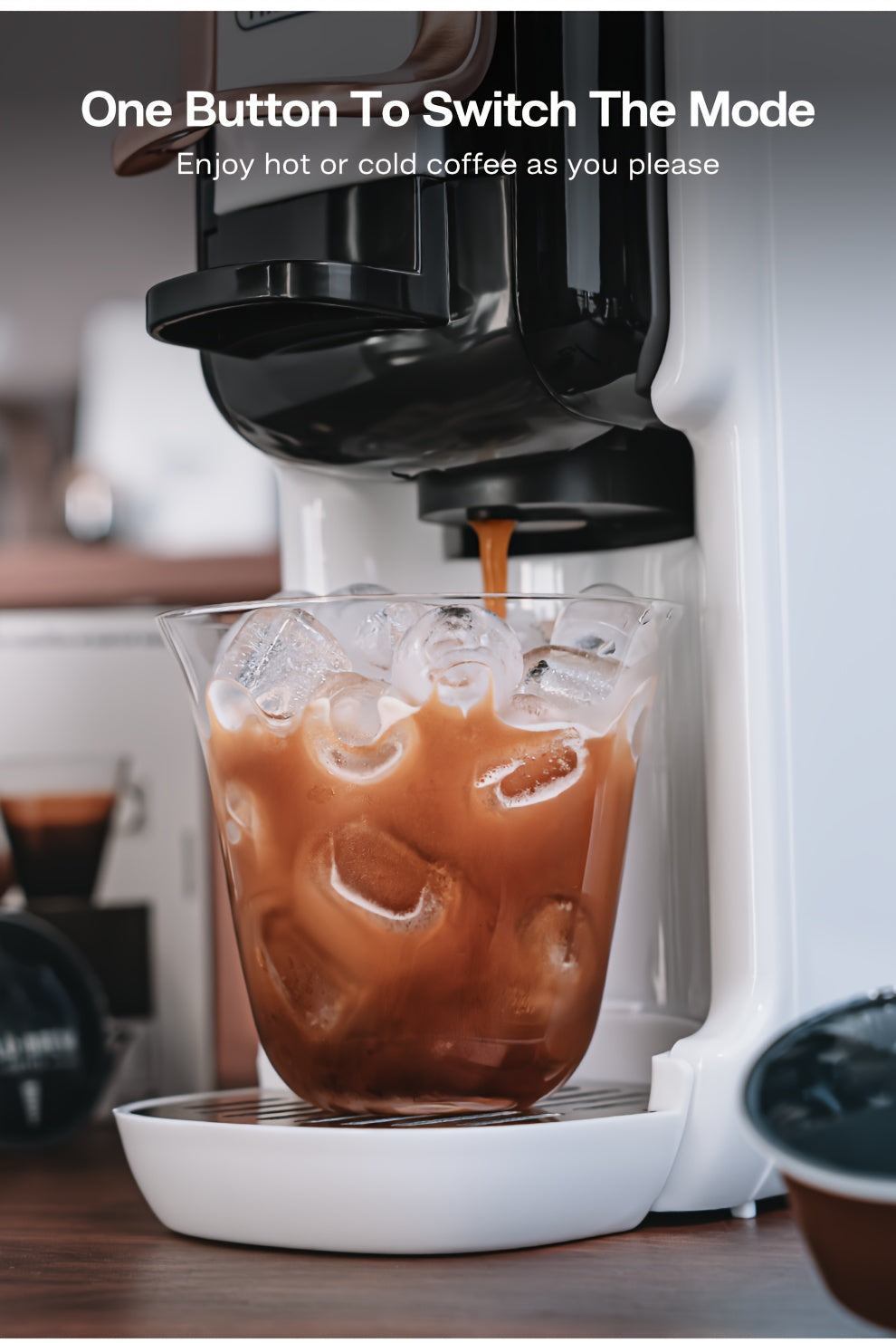Cafeteras de cápsulas | Cafetera HiBREW 5 en 1 para cápsulas múltiples, café caliente/frío, DG Cappuccino Nes, para cápsulas pequeñas ESE Pod y