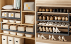 Estante de almacenamiento ajustable para colocar debajo del mueble, organizador de cocina expandible de 45 a 63 cm, estante colgante de metal para especias, frascos, cuencos, organizador que ahorra espacio para cocina, despensa o baño, estantes multiusos