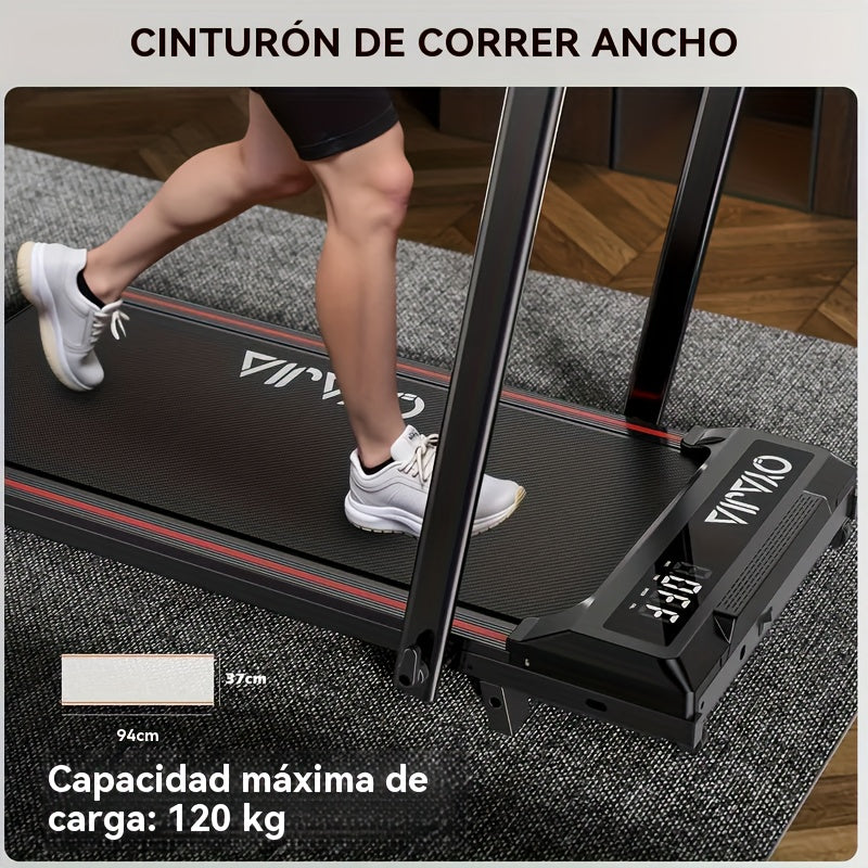 2 En 1 Alfombra de Caminata Plegable para Máquina de Caminata Eléctrica Doméstica con Control Remoto y Pantalla LCD, Alfombra de Caminata Compacta 1-6 KMH, Alfombra de Caminata Plegable para Entrenamiento en la Oficina en Casa, Sin Batería
