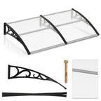 Toldo inclinado, toldo de toldo, soporte de toldo para escaparate, para puerta de entrada, protección contra la intemperie, cubierta para la lluvia, toldo para puerta de entrada, diseño de toldo curvo, toldo para puerta, toldo para jardín, balcones, venta