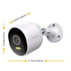 1/2/4 piezas Laxihub 3MP 1296P Cámaras de seguridad Wi-Fi para exteriores, Cámara interior para seguridad del hogar, para vigilancia de puertas domésticas, Audio bidireccional, Almacenamiento en la nube/tarjeta SD, Visión nocturna a todo color, Cámara dig