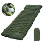 Colchoneta Inflable para Camping, Colchoneta Inflable Ultraligera con Bomba de Pie Integrada y Almohada, Equipo de Camping, Esenciales para Camping, Ideal para Senderismo, Mochilero y Viajes