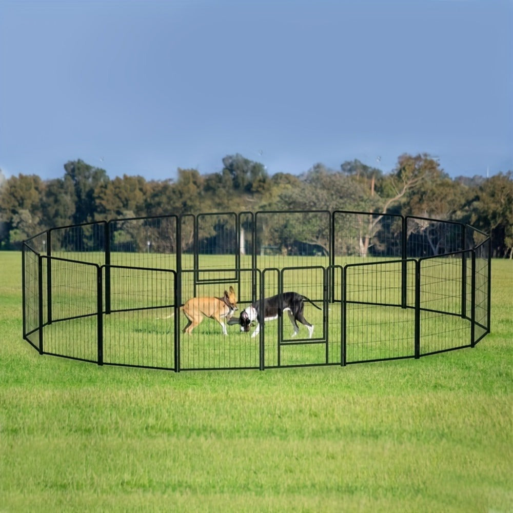 Parque de juegos para cachorros, recinto exterior de 6/8/12/16 piezas, corral para perros, 80 x 65 cm, plegable, resistente a la intemperie, para uso interior/exterior