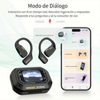 Auriculares Bluetooth | MINISO M98 Auriculares Inalámbricos con Traducción AI - Diseño Abierto, Soporta 135 Idiomas en Tiempo Real, Pantalla HD a