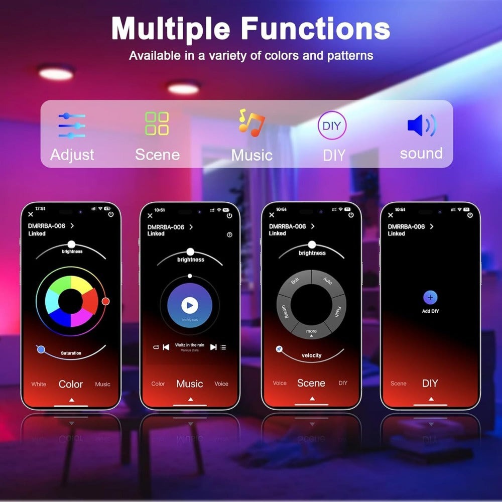30m/20m/15m/10m/5m Luces LED Neon Flexibles Inteligentes con Control por App/Mando, Alta Calidad, Regulables, Lámpara RGB para Exteriores, Sincronización Musical o DIY, Función Temporizador para Habitaciones, Regalos