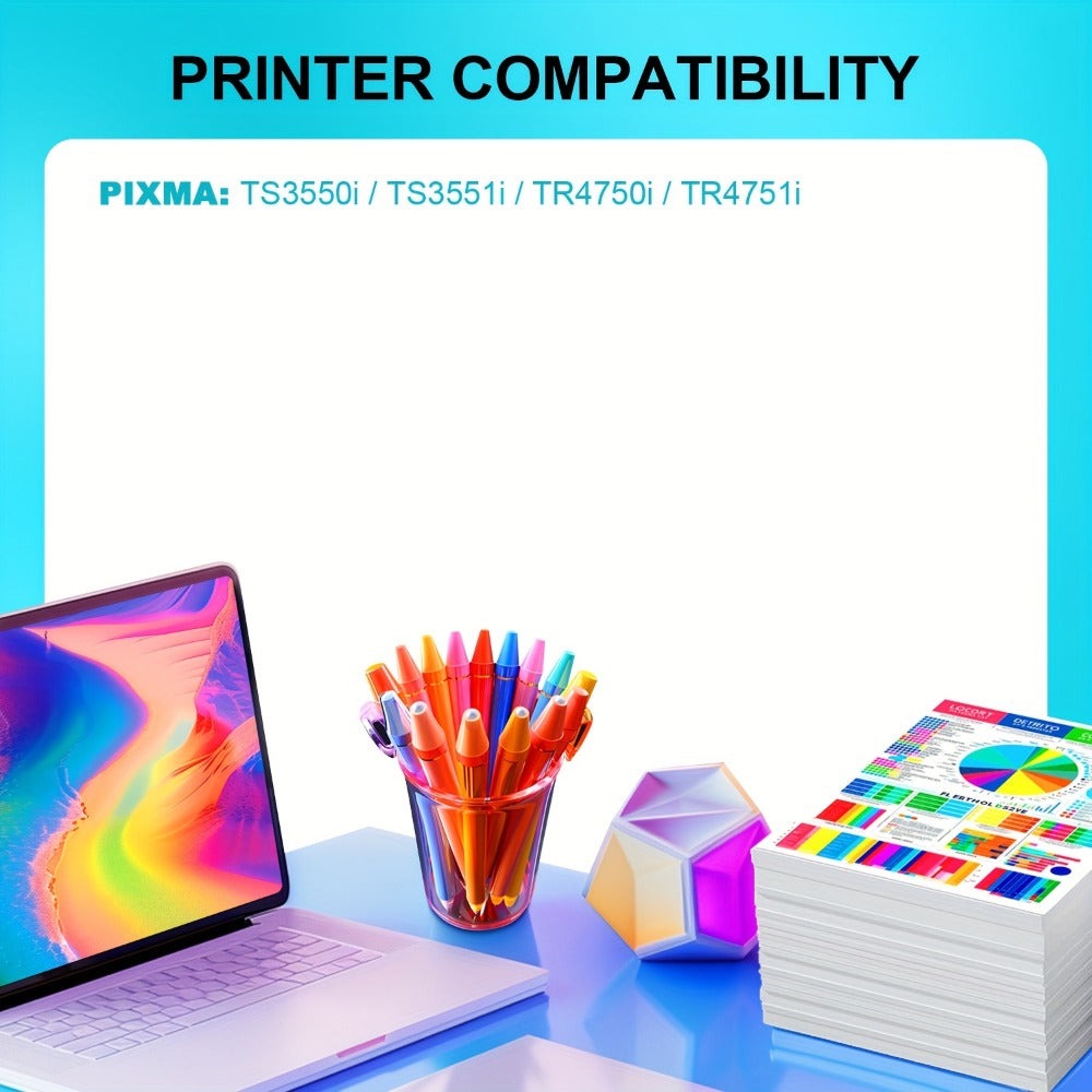 Multipack de cartuchos de tóner compatibles con Canon PG575XL CL576XL, aptos para impresoras Canon PIXMA TS3550i/TS3551i/TR4750i/TR4751i, recargas de tóner de tinta negra de alto rendimiento con componentes, reemplazo para impresoras TS3550i/TS3551i/TR475