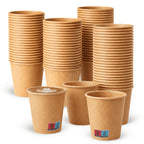 Vasos de Cafe Desechables de Cartón Kraft – Mayor Gramaje y Resistencia al Calor – Ideales para Café para Llevar en Hostelería y Eventos - LAN&LAN