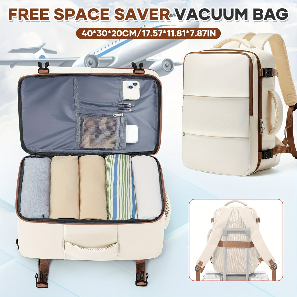 Mochila de Viaje 40X30X20 CM, Dimensiones Ryanair 40X30X20 CM Mochila de Cabina/Mochila de Equipaje/Mochila de Aviación, Convertible de Mano, Ligera Ideal para Viajes Cortos, Se Adapta Fácilmente Debajo de los Asientos, Mochila Portátil para Laptop de 14"