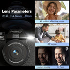 Cámara digital 4K | Fotografía vlogging viajes y creación de contenido
