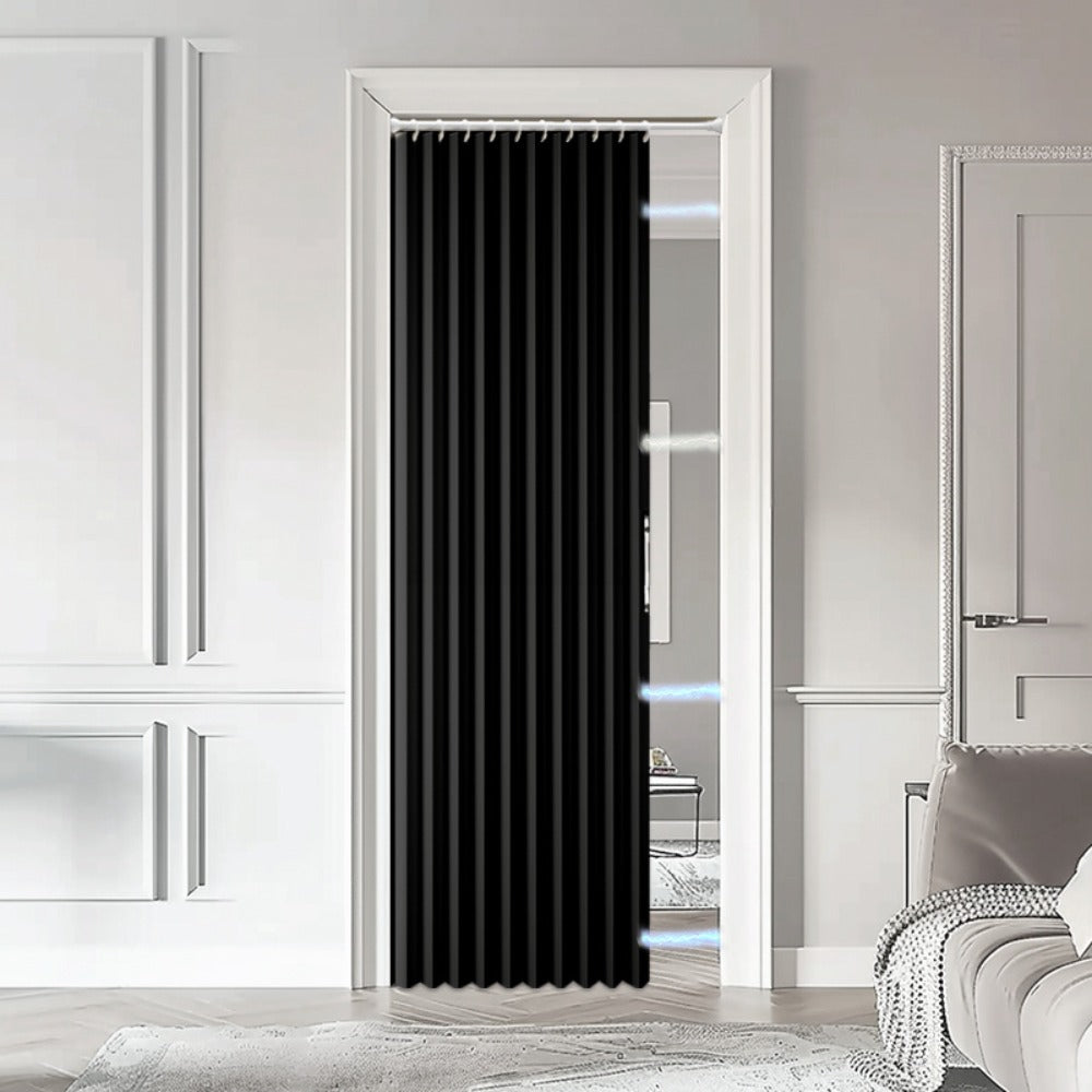 1 Cortina Magnética para Puerta, Cubierta Aislante para Puerta, Cortina Opaca para Puerta, Fácil de Instalar, Dormitorio, Sala de Estar, Cocina, División de Habitación