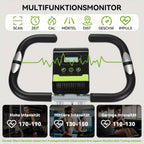 Bicicleta de Ejercicio Plegable, Bicicleta de Ejercicio para Casa con App, Altura Ajustable en 8 Posiciones, Resistencia Incluida, Bicicleta de Ejercicio Plegable con LCD y APP, Resistencia Magnética Silenciosa, Monitor de Frecuencia Cardíaca, Bicicleta d