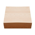 Paquete de 30 hojas de madera de abedul sin terminar de 12 x 12 x 1/8 pulgadas - 3 mm de grosor, ideal para manualidades.
