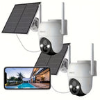 Cámara de Seguridad Inalámbrica Solar Arenti para Exteriores, Resolución de Video 3MP FHD, Batería de 5200mAh, CCTV para Seguridad del Hogar, Visión Nocturna a Color 1296P, Audio Bidireccional, Almacenamiento en Nube/SD, Sin Cuota Mensual, Detección de Mo