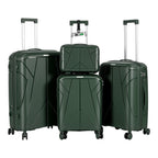 Juego de equipaje rígido de 4 piezas con balanza de equipaje gratuita – Maleta de 20/24/28 pulgadas + Maleta de tocador – Maletas de viaje ligeras de carcasa dura – Ruedas giratorias de 360° – Cerradura TSA – Equipaje de mano y de facturación – ABS – Para