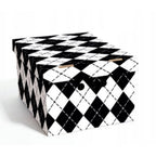 Caja de almacenamiento decorativa de cartón, 1 pieza, con estampado, para ropa, artículos pequeños, documentos, ideal para hogar, oficina o armario, dimensiones: 35x26.3x18.6 cm