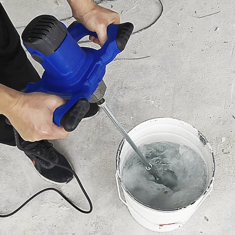 Mezclador eléctrico portátil con paleta y 6 velocidades, mezclador de yeso, mortero y pintura, herramienta eléctrica de mano con paleta para mezclar yeso/pintura/mortero/pasta adhesiva/concreto