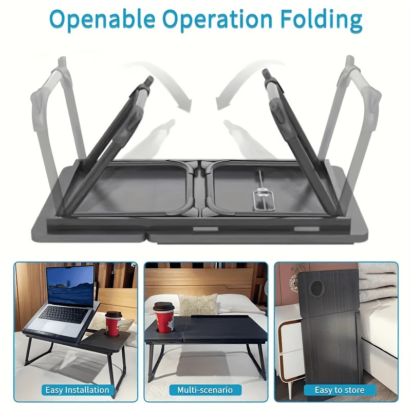 Mesa portátil plegable para cama y sofá plegable portátil | Portátil, desayuno y trabajo en casa