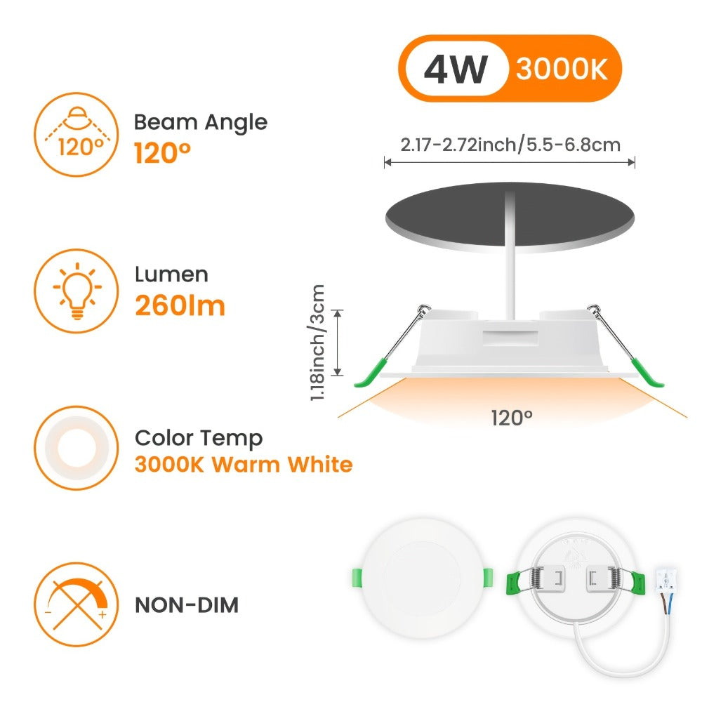 Foco LED empotrable regulable 6pcs | Dormitorio salón cocina y pasillo