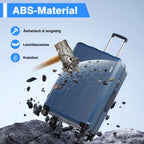 Juego de 5 piezas de equipaje, juego de viaje para trolley de negocios y viajes, cerradura TSA, ruedas de 360°