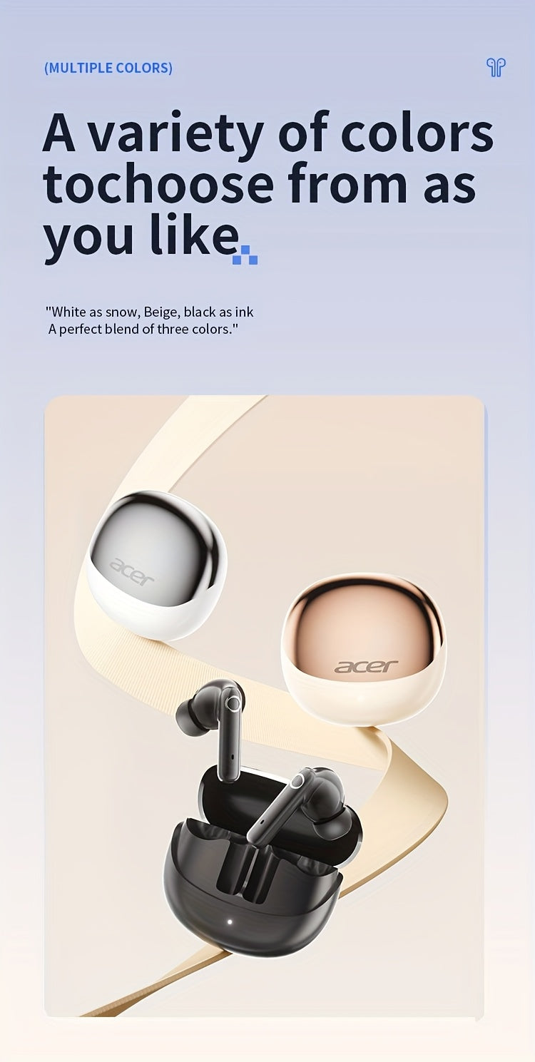 Auriculares Bluetooth Acer TWS in-ear con graves y baja latencia