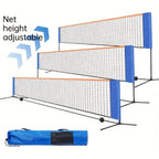 Red de bádminton portátil, red de tenis, ancho 400 cm/500 cm, red de nailon plegable, altura ajustable de 89 a 155 cm, con bolsa de transporte, regalo de Año Nuevo