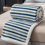 Manta franela de sherpa para Sofá y Cama, Gruesa y Suave, 100% Poliéster - Variedad de Tamaño y Colores - Apto para Todo el Año - Mantenimiento Fácil