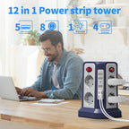 Regleta eléctrica con cable 3 m | Hogar oficina taller y dispositivos