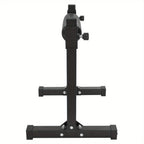 Soporte de sentadilla con pierna ajustable con rueda - Negro, 60,96x56,64x67,06cm, gran capacidad de carga (199,58KG), alfombras antideslizantes, perno de ajuste de altura, ideal para gimnasios y lugares de fitness en casa, sin batería