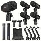 Kit de micrófonos dinámicos con cable Depusheng de 5/7 piezas para batería, voz y otros instrumentos con clip roscado para escenario, 4 de julio/Día de la Independencia