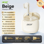 Auriculares Bluetooth | [Producto oficial auténtico de Acer] Auriculares inalámbricos TWS OHR617 con graves profundos, sonido estéreo, batería de