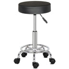 Taburete Negro Giratorio con Reposapiés Ergonómico Ajuste de Altura de Trabajo de Oficina Silla de Masaje para Spa Salón de Tatuajes Clínica Dental Belleza