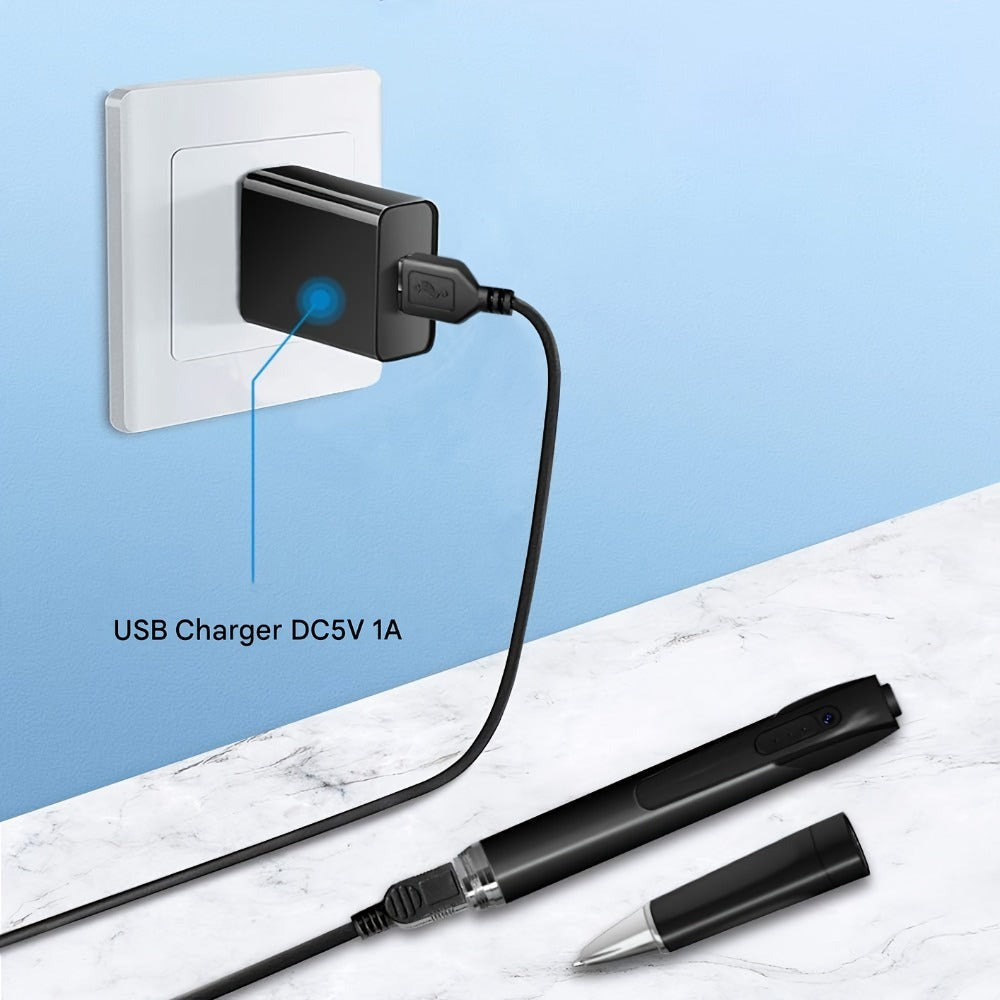 Cámara Portátil Tipo Lápiz 1080P, Recargable y Fácil de Transportar, Ideal para Grabar Reuniones, Conferencias y Clases. Perfecta para Empleados, Estudiantes y Periodistas