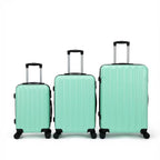 Juego de 3 Maletas Tamaños 18" (51X33X20cm), 22" (61x41x25cm), 26" (71x46x31cm) Medidas con ruedas incluidas, con Cerradura Numérica Maleta Cabina Trolley con Carcasa ABS Ligera, Asa Telescópica de Aluminio y 4 Ruedas Giratorias 360°